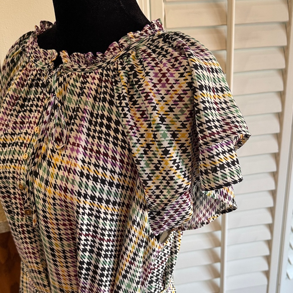 LOFT Multicolor Plaid Midi Dress - Picture 6 of 10